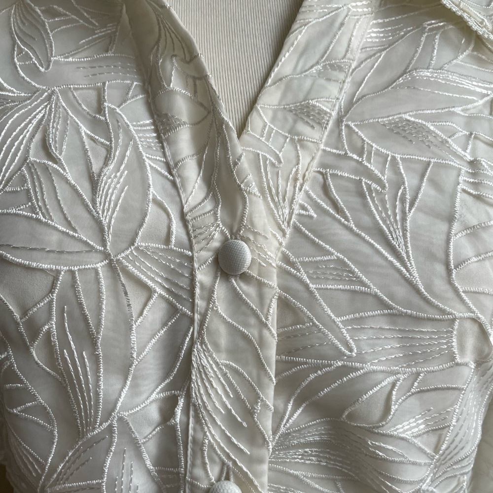 Marchesa NWOT White Lace Eyelet Dress - Picture 11 of 15